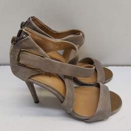 COACH Halsey Gray Leather Sandal Pump Heels Shoes Size 6 B alternative image