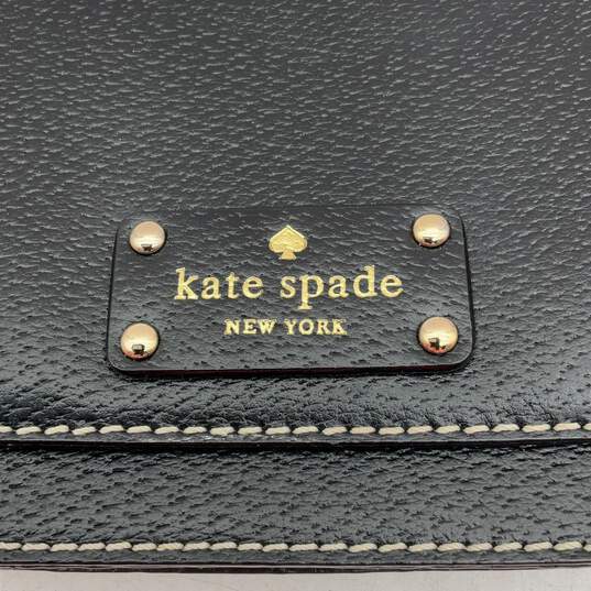 Kate Spade Womens Black Adjustable Strap Flap Mini Crossbody Bag Purse image number 6