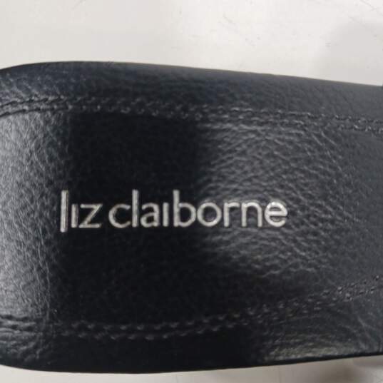 Liz Claiborne Black Wedge Sandals Size 7.5 image number 8