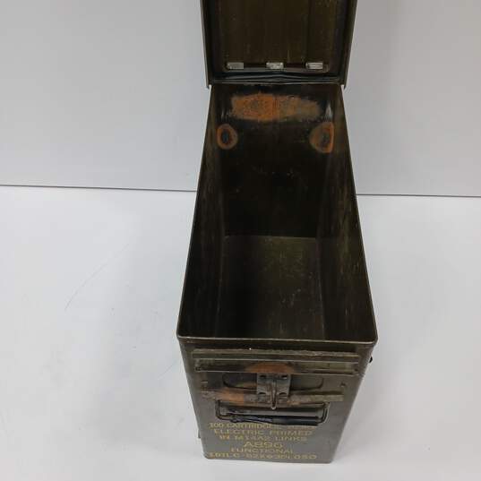 Vintage Green Military Ammunition Crate image number 5