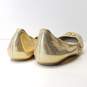 Michael Kors Scrunch Gold Leather Ballet Slippers Shoes Women's Size 9.5 M image number 5