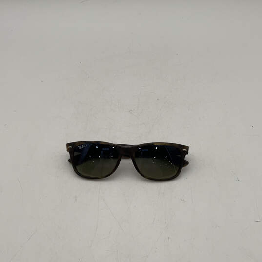 Mens Brown Tortoise Full Rim UV Protection Polarized Rectangular Sunglasses image number 1