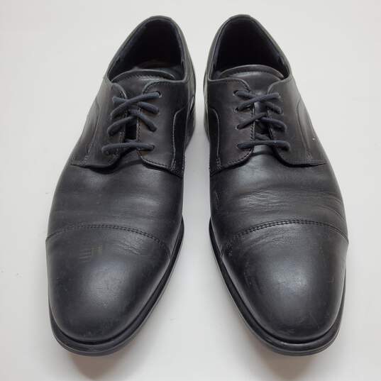 MEN'S ECCO BLACK LEATHER DERBY STYLE SHOES SIZE 8 image number 3