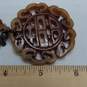 Rare Metal Assorted Gemstone Link Carved 2inch 15.5inch Pendant Necklace 62.1g image number 6