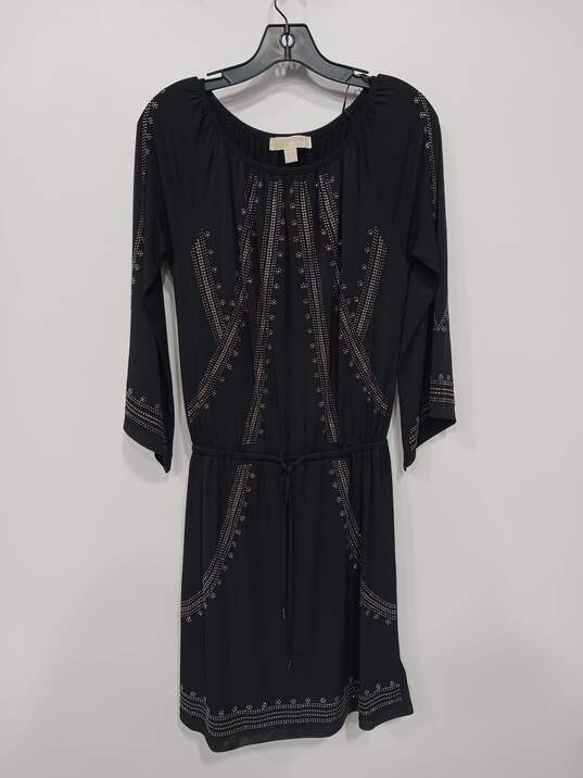 Women's Michael Kors Black Embellished Blouson Dress Sz XS NWT image number 1