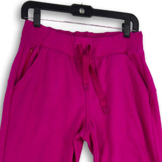 Womens Purple Elastic Waist Drawstring Tapered Leg Jogger Pants Size S/P image number 3