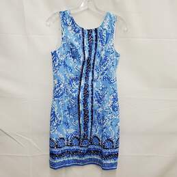Lilly Pulitzer WM's Mila Stretch Blue Print Shift Mini Dress Size 4