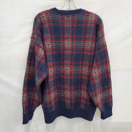 VTG Pendleton 100 % Virgin Wool Multi-Color Plaid Long sleeve Sweater Sz.  L alternative image