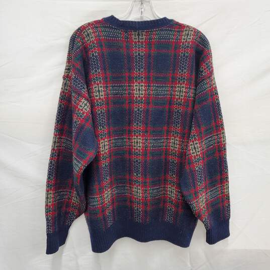 VTG Pendleton 100 % Virgin Wool Multi-Color Plaid Long sleeve Sweater Sz.  L image number 2