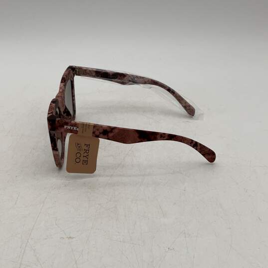 NWT Frye And Co. Womens Pink Snake Skin Print Full Frame Square Sunglasses image number 3