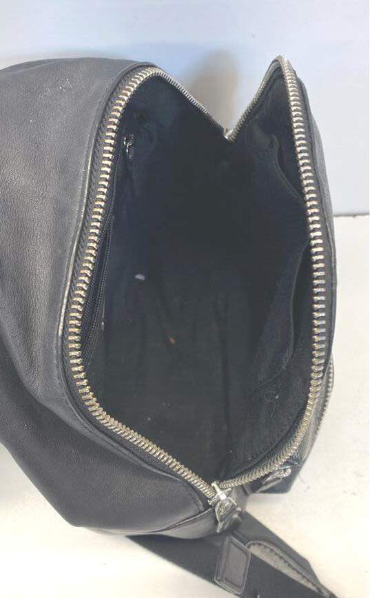 Coach Charlie Mini Signature Monogram Backpack Black image number 5