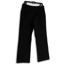 Womens Black Flat Front Slash Pocket Straight Leg Dress Pants Size 10 alternative image
