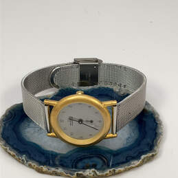 Designer Skagen Denmark Two-Tone Mesh Strap Round Dial Analog Wristwatch