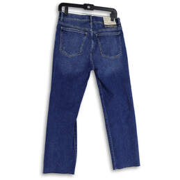 NWT Womens Blue Denim Mid Rise Medium Wash Straight Leg Jeans Size 30 alternative image