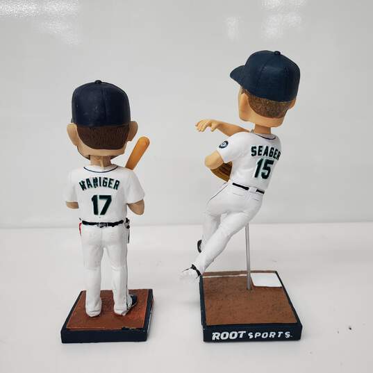 Pair of Mitch Haniger 5 Tool & Kyle Seager Root Sports Seattle Mariner Bobble Heads image number 2