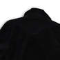 Womens Black Velvet Collared Long Sleeve Double Breasted Peacoat Size Large image number 4