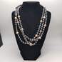 Gold Filled Hematite Triple Strand Beaded Necklace 206.7g image number 1