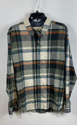 NWT Weatherproof Vintage Mens Multicolor Plaid Flannel Button-Up Shirt Size L