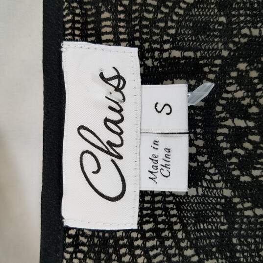 Chaus Women Black Lace Blouse s NWT image number 3