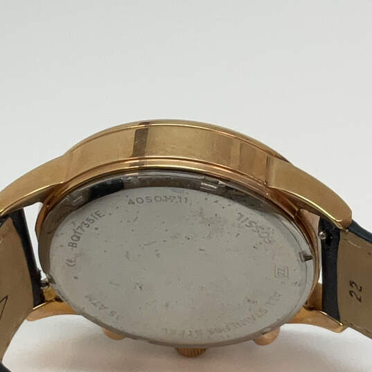 Designer Fossil Gold-Tone Round Dial Adjustable Strap Analog Wristwatch image number 5