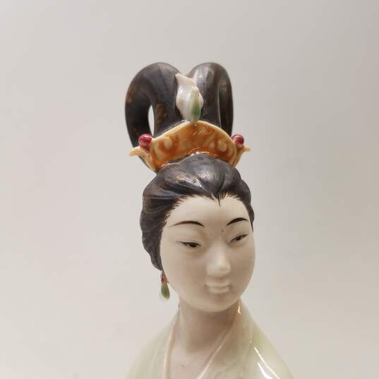 Porcelain Gisha  Oriental Figural Ceramic 12in Tall   Statue image number 3