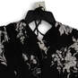 NWT Womens Black Floral Drape Neck Sleeveless Pullover Blouse Top Size 3X image number 4