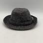 Hanna Hats Mens Blue Grey Wool Tweed Wide Brim Fedora Hat Size Medium image number 2