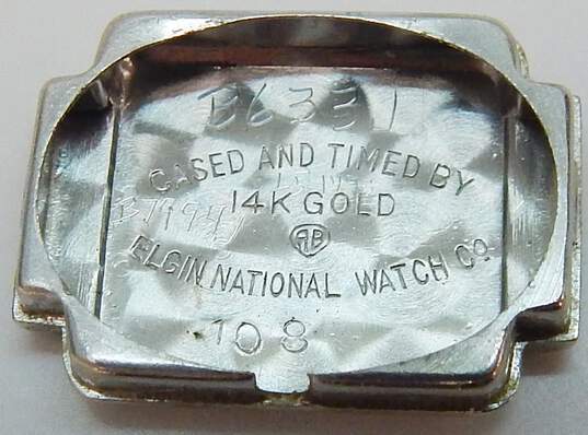 Vintage Lady Elgin 14K White Gold 0.06 CTTW Diamond Case 19 Jewels Watch 11.6g image number 5