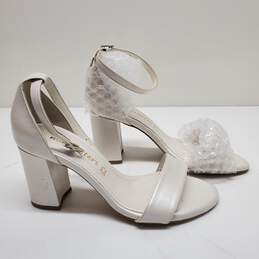 Magosisters White Strappy Heeled Sandals Handmade Size 38