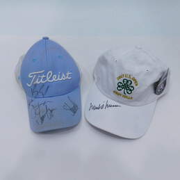 2 Autographed Golf Hats O'Meara