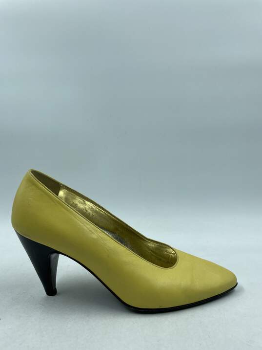 Authentic Vtg Escada Yellow Pumps W 5B image number 1