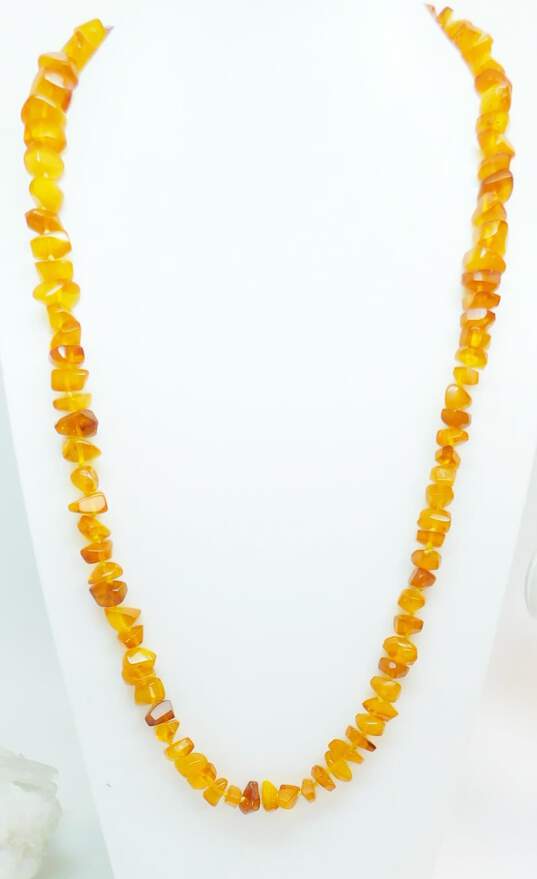 Polished Honey Amber Graduated Bead Necklace 43.9g image number 1