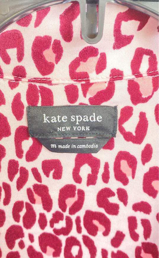 Kate Spade Women Pink Leopard Print Pajama Top M image number 3