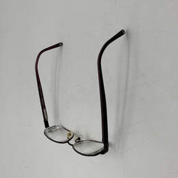 Womens Mattie 126 Burgundy Rectangle Shape Full Rim Eyeglasses With Case alternative image