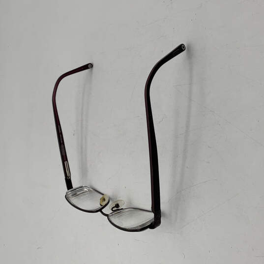 Womens Mattie 126 Burgundy Rectangle Shape Full Rim Eyeglasses With Case image number 2