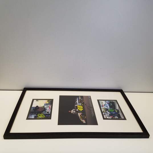 Framed, Matted & Signed Jimmie Johnson NASCAR Collectible image number 3