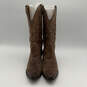 Womens Brown Leather Pointed Toe Modern Cowboy Western  Boots Size 10 image number 2