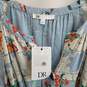 DR2 Women's Blue Floral Rayon Belted Long Sleeve Dress Size L image number 3