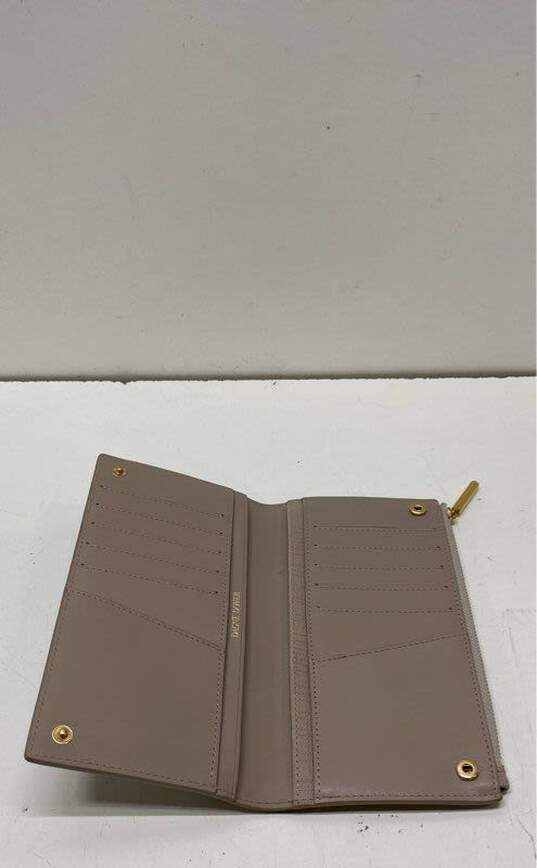 Dagne Dover Leather Continental Zip Around Wallet Grey image number 4
