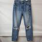 American Eagle Distressed Mom Jean 4 Long High Rise 27W NWT image number 1
