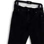 Womens Black Denim Dark Wash Pocket Embroidered Flames Bootcut Jeans Size 6 image number 3