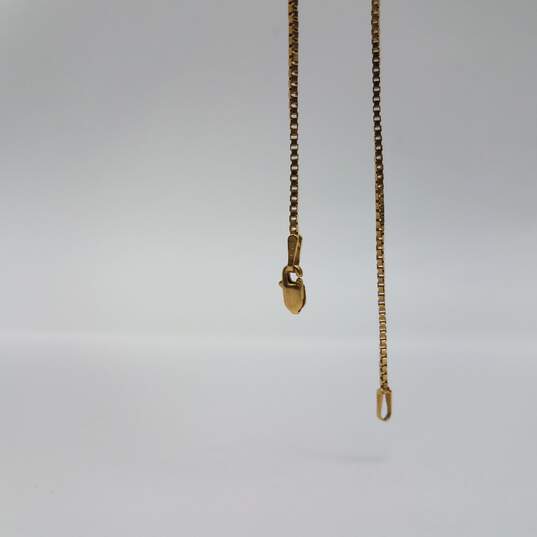 10k Gold 1mm Box Chain Necklace 4.0g image number 4