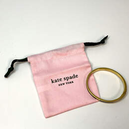 Designer Kate Spade Gold-Tone Enamel Hinged Bangle Bracelet w/ Dust Bag