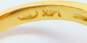 Romantic 14k Yellow Gold Marquise Cut Coral & Diamond Accent Ring 4.4g image number 4