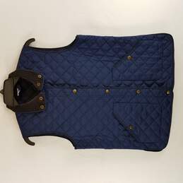 Land's End Women Navy Quilted Vest XS NWT