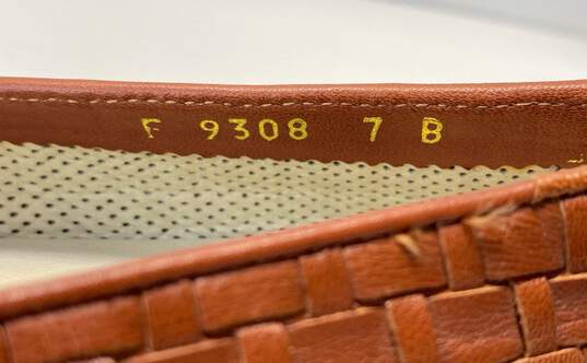 Cole Haan Women's Brown Leather Basket Weave Flats Size 7 image number 3
