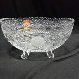Anna Hutte Cut Crystal Footed Candy Dish