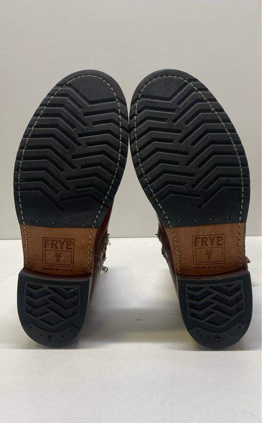 Frye Logan Leather Engineer Boots Brown 9 image number 6
