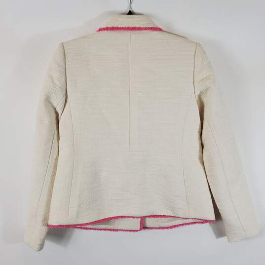 Talbots Women White & Pink Tweed Jacket Sz 2 NWT image number 5