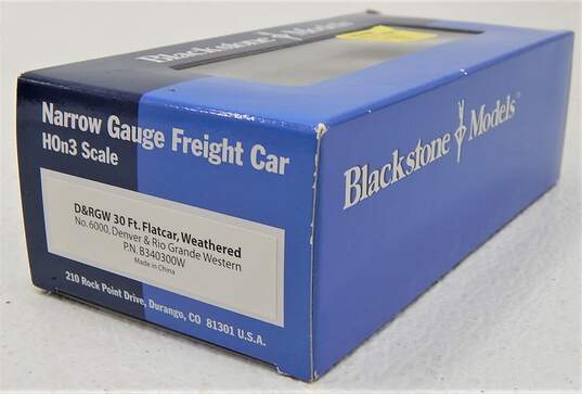 Blackstone Models D + R GW Weathered 30ft Flatcar HOn3 Scale NIB image number 6